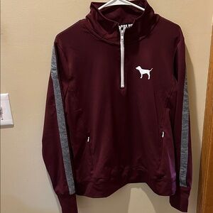 EUC Pink Victoria Secret Ultimate Quarter Zip Pullover